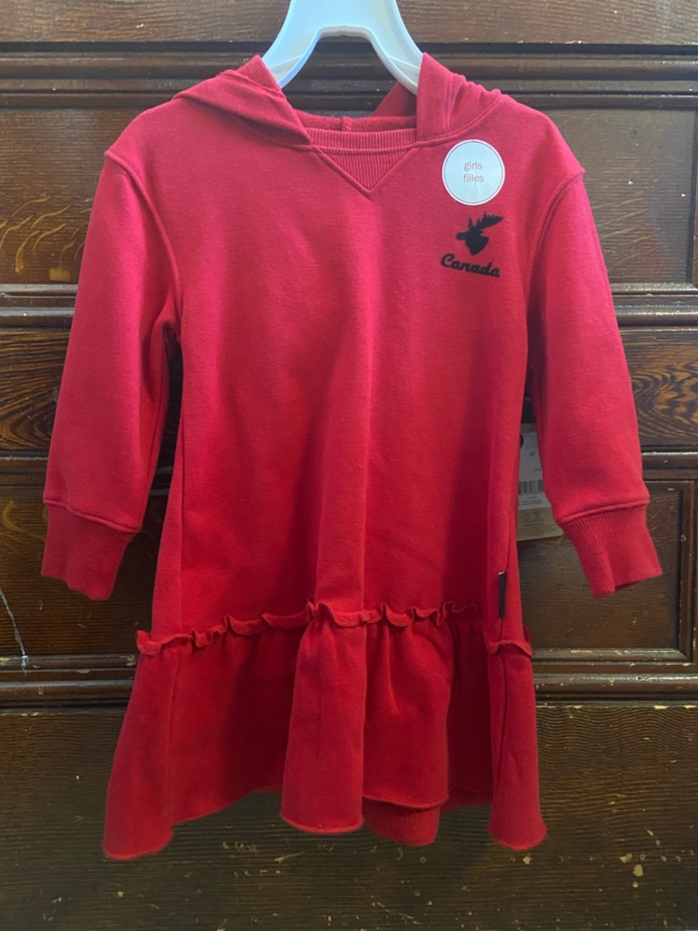 Girls Red Canada Hoodie Dress